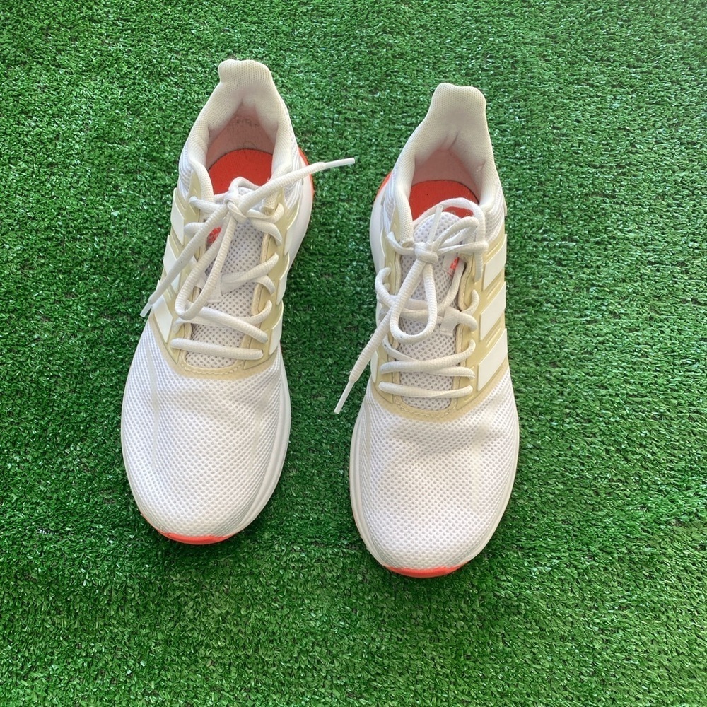 Adidas RunFalcon Women's White/Pink Running Sneakers #FW5142 Size 9.5 L-6